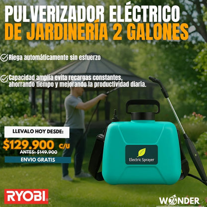 PULVERIZADOR ELECTRICO DE JARDINERIA 2 GALONES | RYOBI®