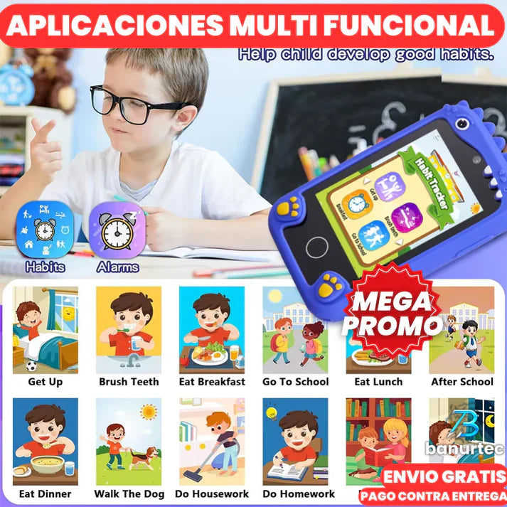 SmartKids™ Telefono Inteligente Con Cámara Dual Full HD 🎁